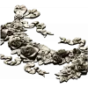 Rococo floral garland STL 3D model for CNC router and decorative panels