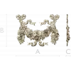 Rococo floral garland STL 3D model for CNC router and decorative panels
