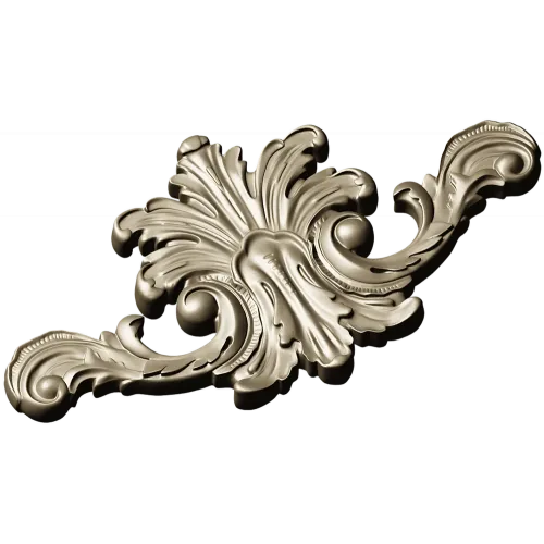 Ornate acanthus cartouche 3D STL for CNC carving