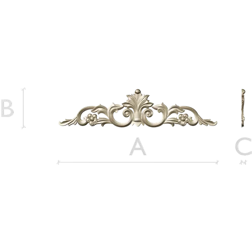 Acanthus Scroll Decorative STL for CNC - high relief 3D model