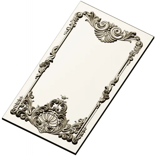 Rococo Shell Decorative Panel STL
