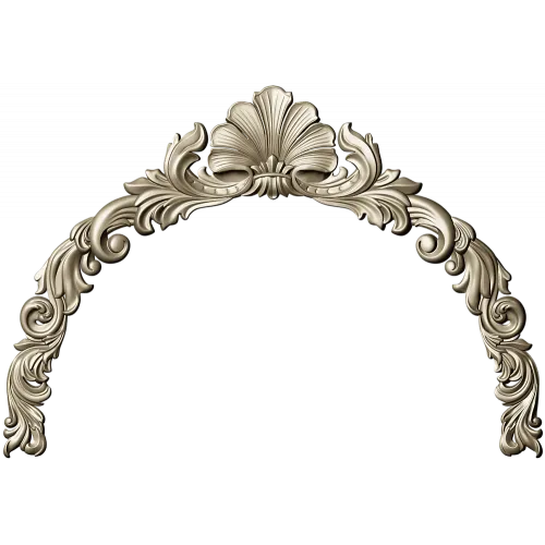 Рокайльный картуш - верхний декор для рамы (STL модель)