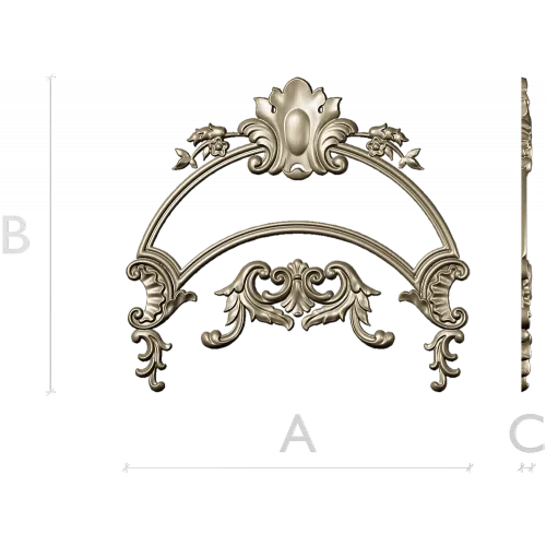 Rococo Acanthus Arch STL for CNC