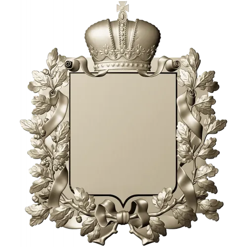 Royal Crowned Cartouche - STL 3D Model for CNC