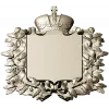Royal Crowned Cartouche - STL 3D Model for CNC