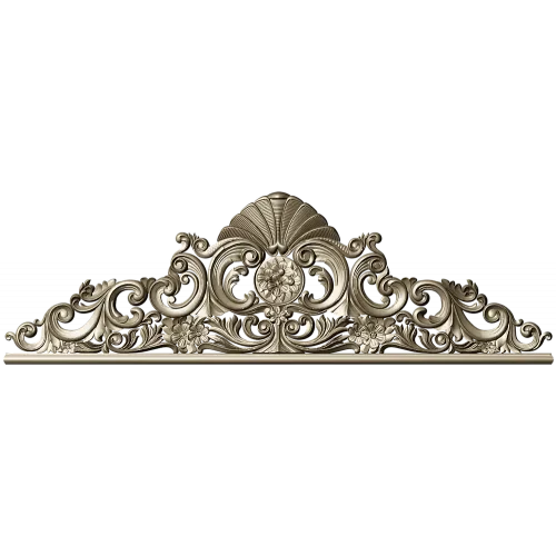 Regal Shell Pediment STL 3D Model for CNC