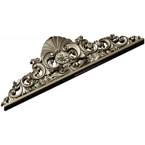 Regal Shell Pediment STL 3D Model for CNC