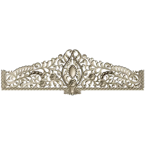 Regal Acanthus Crest - STL 3D model for CNC milling