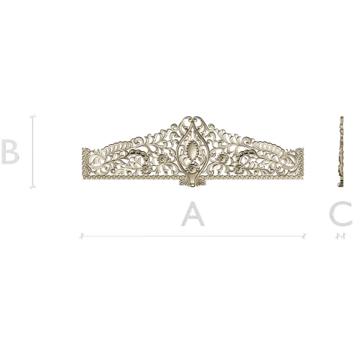 Regal Acanthus Crest - STL 3D model for CNC milling