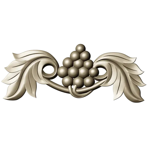 Grape and Acanthus Decorative Applique STL for CNC