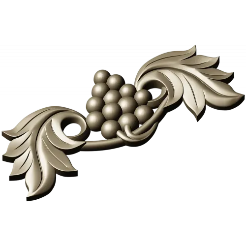 Grape and Acanthus Decorative Applique STL for CNC