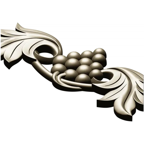 Grape and Acanthus Decorative Applique STL for CNC