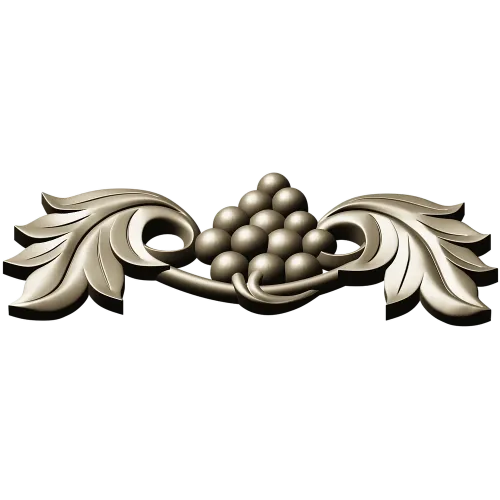 Grape and Acanthus Decorative Applique STL for CNC