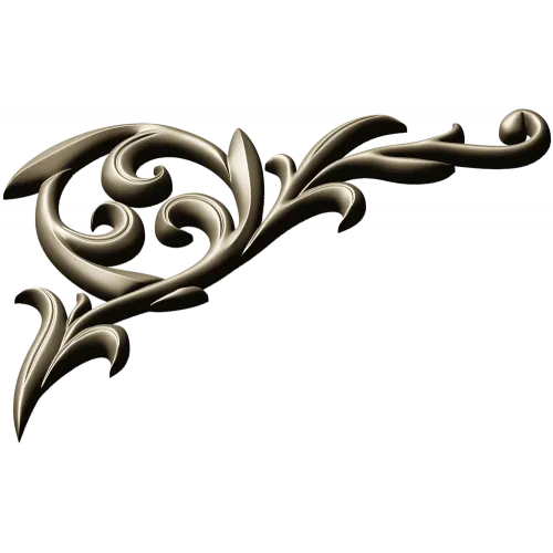 Baroque Acanthus Corner STL for CNC carving