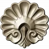 Rococo Shell Rosette - STL 3D model for CNC carving