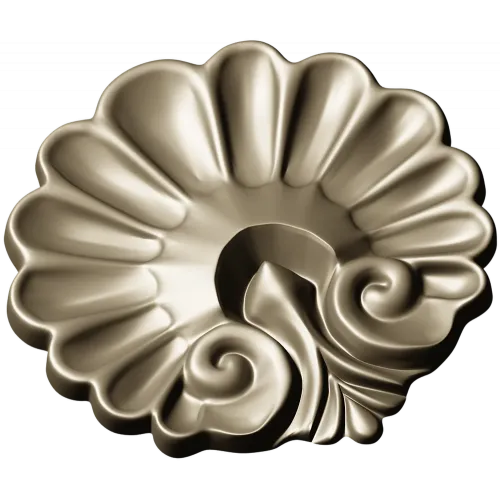 Rococo Shell Rosette - STL 3D model for CNC carving