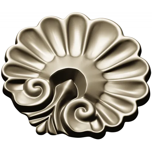 Rococo Shell Rosette - STL 3D model for CNC carving