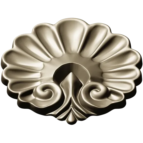 Rococo Shell Rosette - STL 3D model for CNC carving