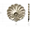 Rococo Shell Rosette - STL 3D model for CNC carving