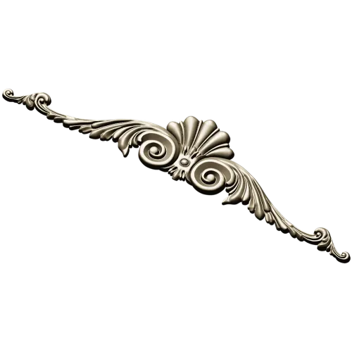 Baroque Shell & Scroll Cartouche STL for CNC