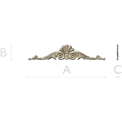 Baroque Shell & Scroll Cartouche STL for CNC