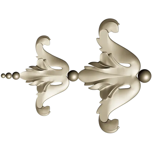 Baroque Acanthus Applique STL for CNC