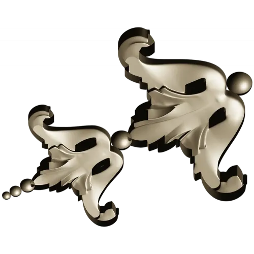Baroque Acanthus Applique STL for CNC