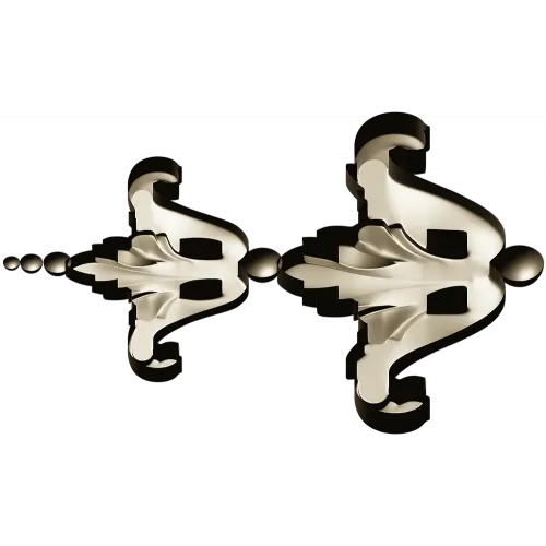 Baroque Acanthus Applique STL for CNC