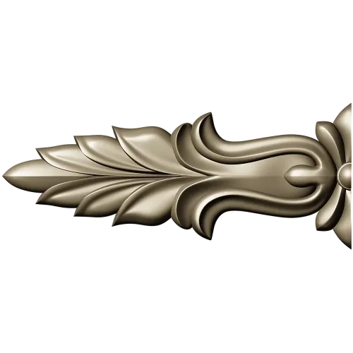 Baroque Acanthus Leaf Applique - STL 3D model for CNC