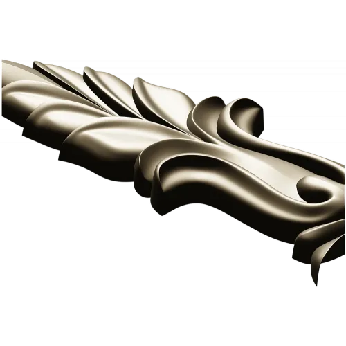 Baroque Acanthus Leaf Applique - STL 3D model for CNC