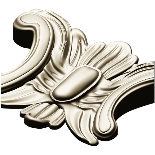 Rococo Acanthus Cartouche STL for CNC