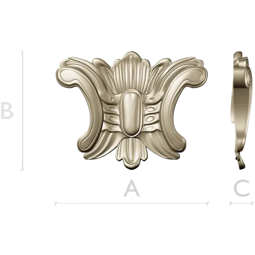 Rococo Acanthus Cartouche STL for CNC