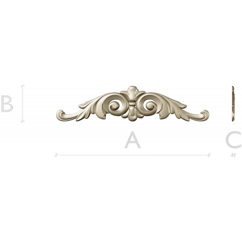 Acanthus scroll STL model for CNC - decorative cartouche 3D model