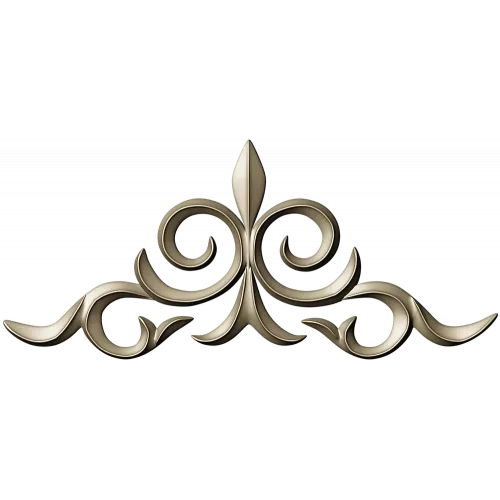 Ornamental Fleur Cartouche STL - 3D model for CNC carving