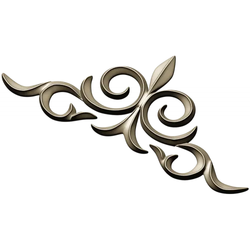 Ornamental Fleur Cartouche STL - 3D model for CNC carving