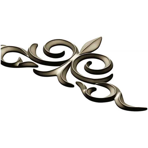 Ornamental Fleur Cartouche STL - 3D model for CNC carving