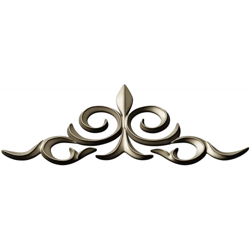 Ornamental Fleur Cartouche STL - 3D model for CNC carving