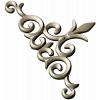 Acanthus Corner Ornament - STL 3D Model for CNC