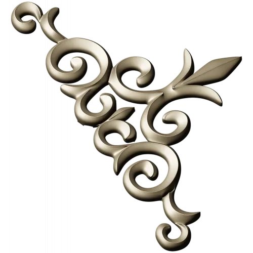 Acanthus Corner Ornament - STL 3D Model for CNC