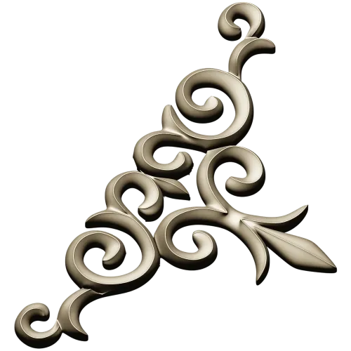 Acanthus Corner Ornament - STL 3D Model for CNC