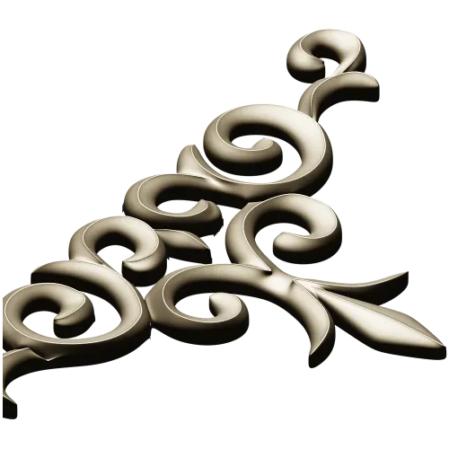 Acanthus Corner Ornament - STL 3D Model for CNC