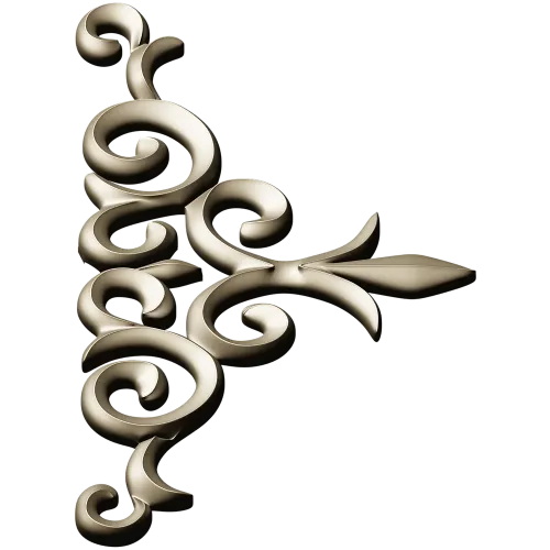Acanthus Corner Ornament - STL 3D Model for CNC