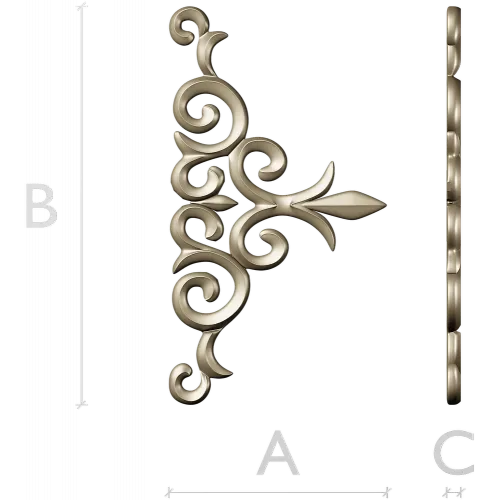 Acanthus Corner Ornament - STL 3D Model for CNC