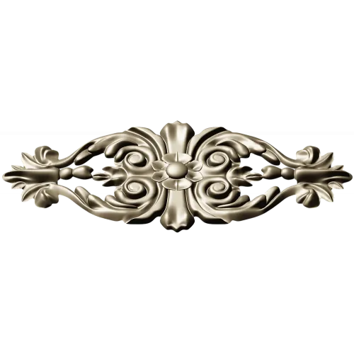 Baroque Floral Applique - detailed STL 3D model for CNC