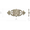Baroque Floral Applique - detailed STL 3D model for CNC