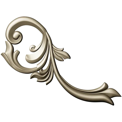Акантовая завитка - декоративный угол для ЧПУ (STL)