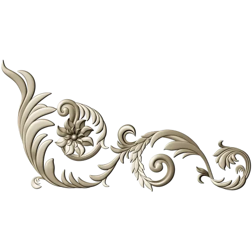 Acanthus Corner Ornament STL