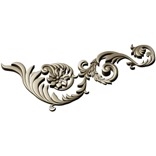 Acanthus Corner Ornament STL