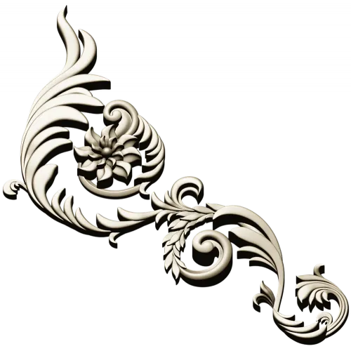 Acanthus Corner Ornament STL