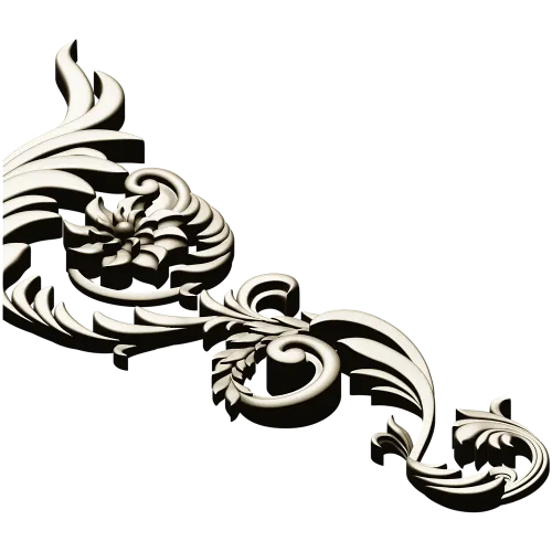 Acanthus Corner Ornament STL